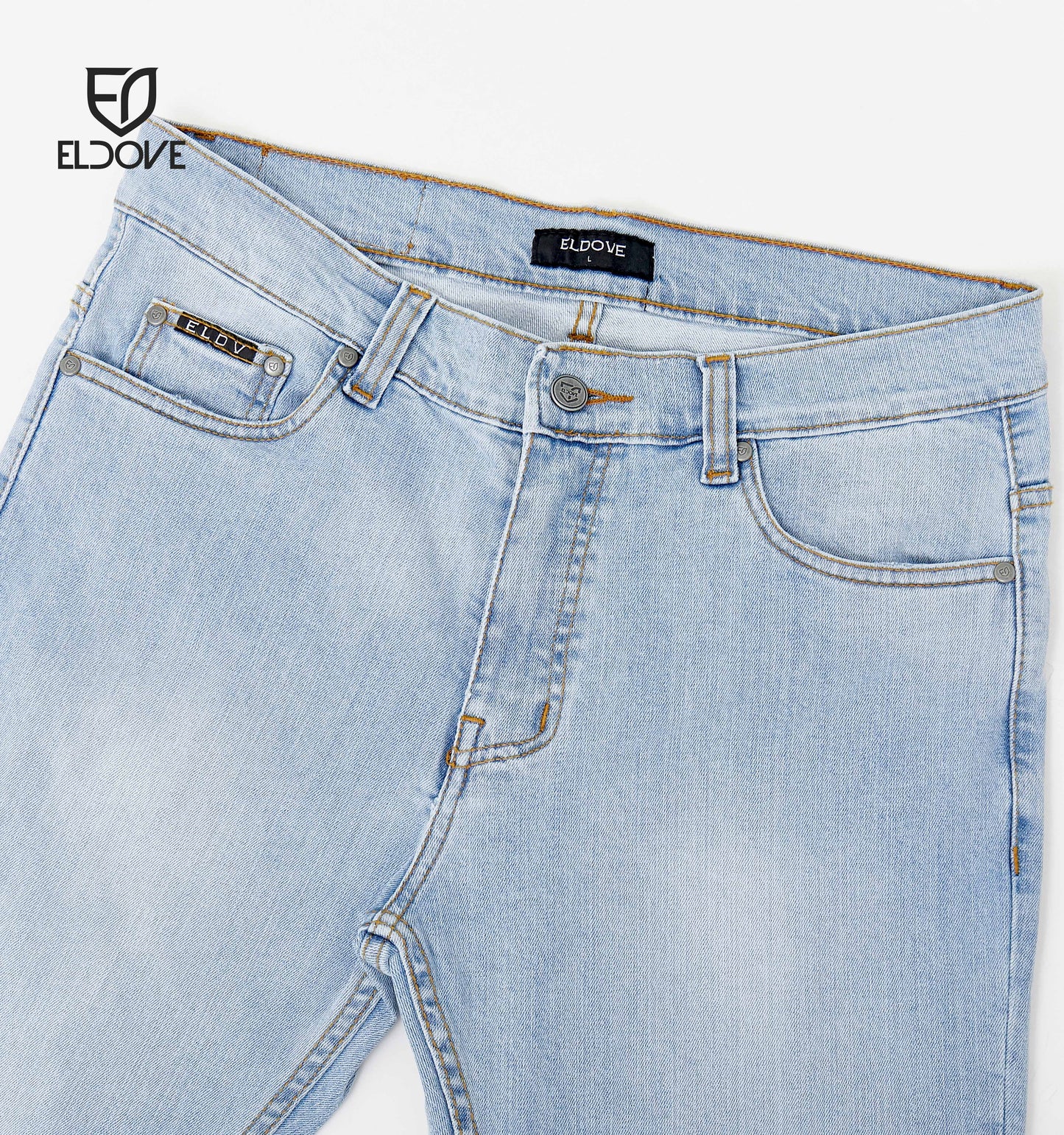 Eldove Denim Jeans Stretch Ripped Light Blue 2060