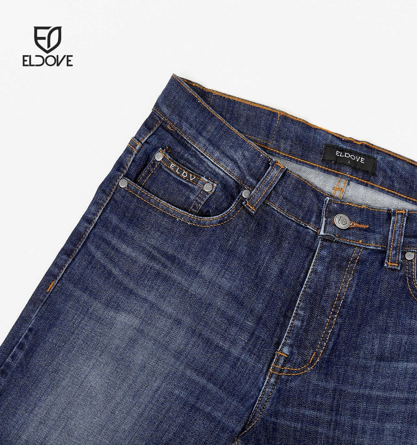 Eldove Short Denim Pants Dark Blue 2065