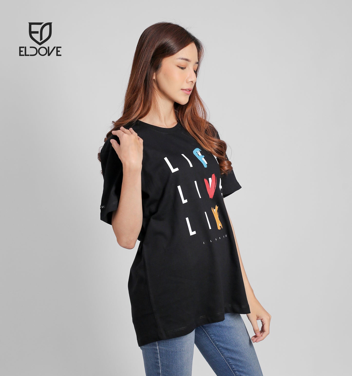 Eldove T-Shirt Life Black 7231