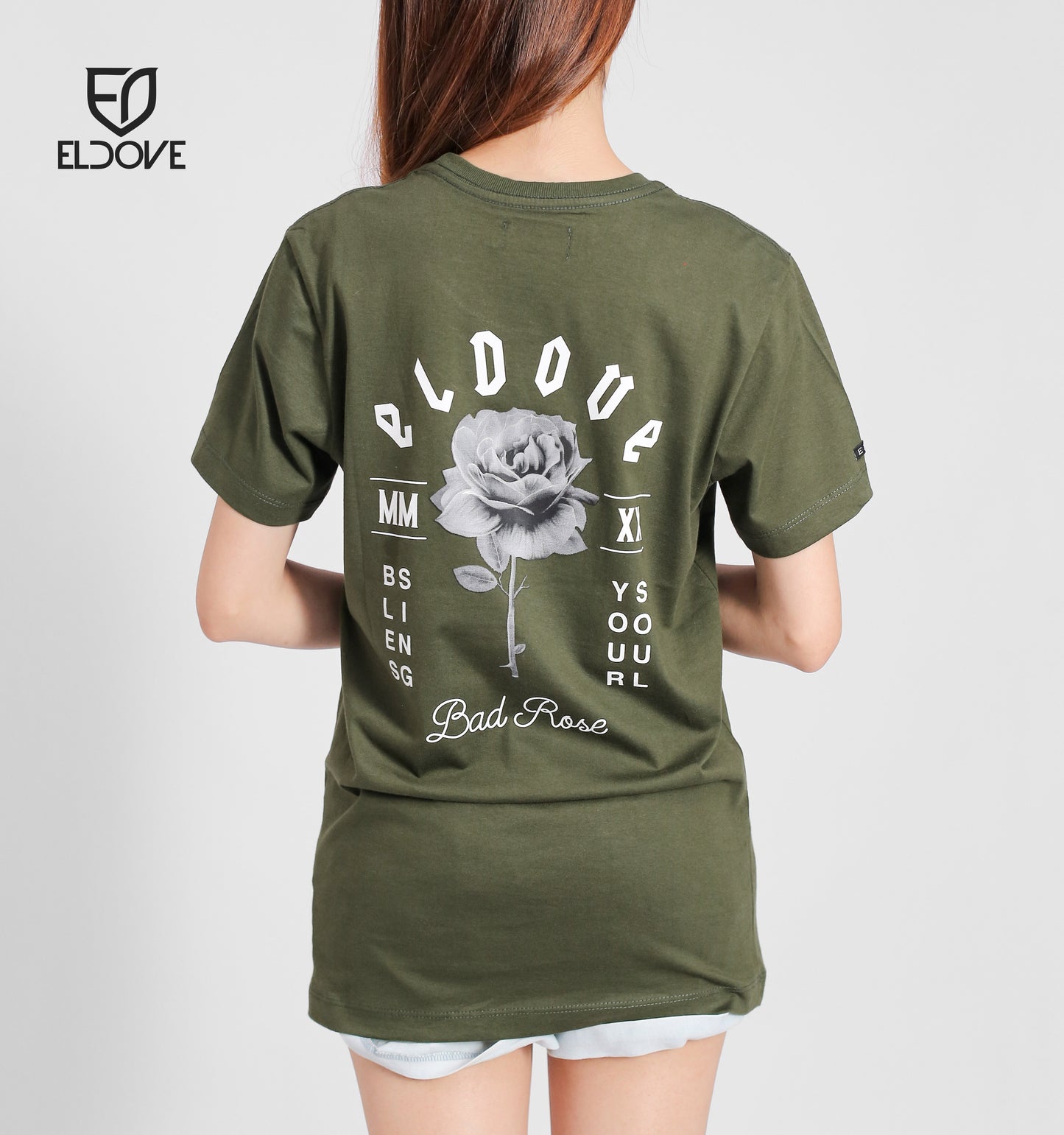 Eldove T-Shirt Badrose Olive 7239