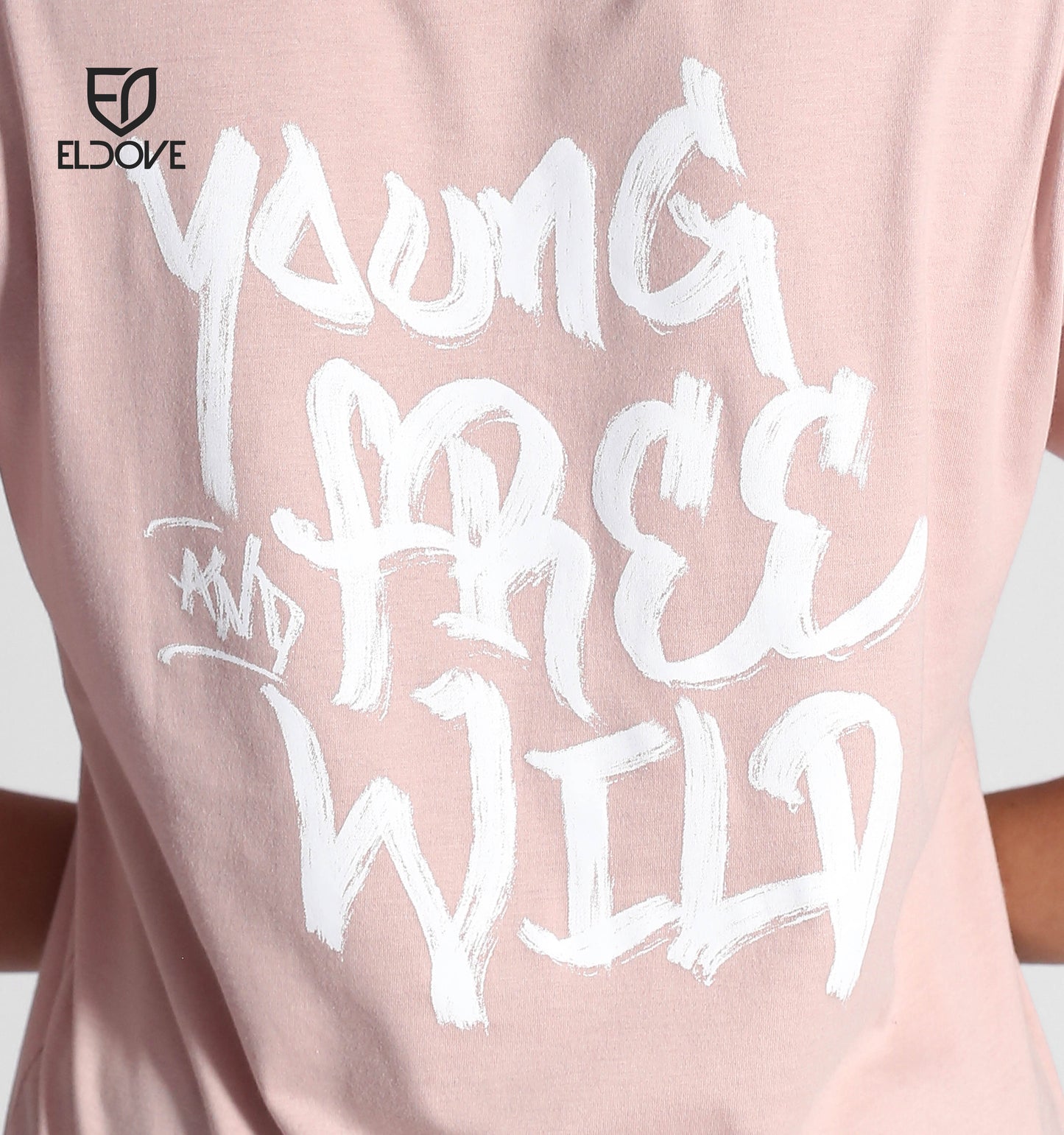 Eldove T-Shirt Young Free Wild Dusty Pink 7243