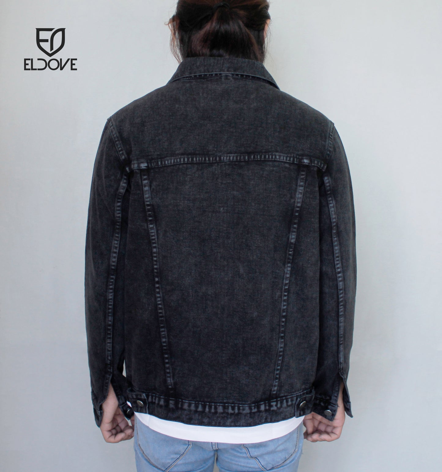 Eldove Denim Jacket Black Snow 5032B