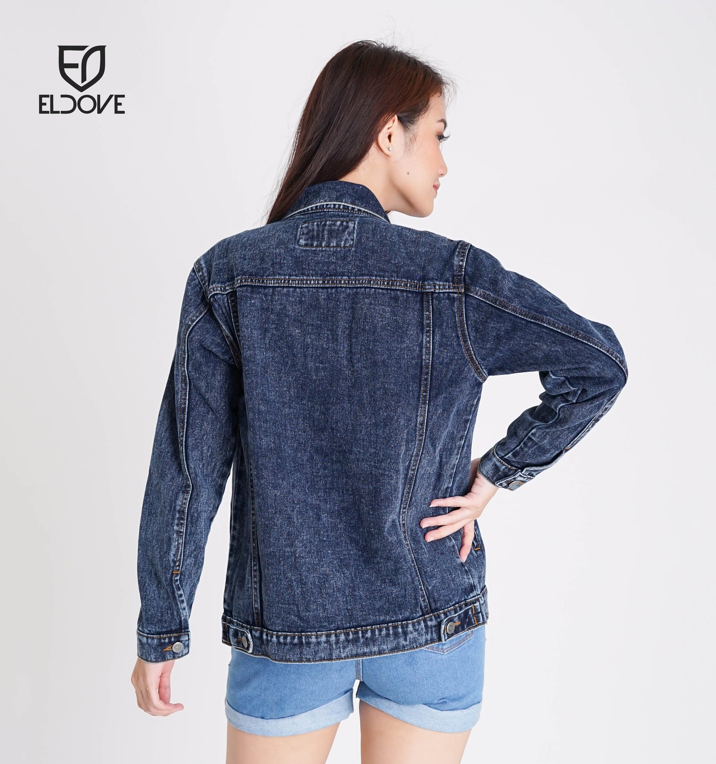 Eldove Denim Jacket Dark Blue Snow 5020