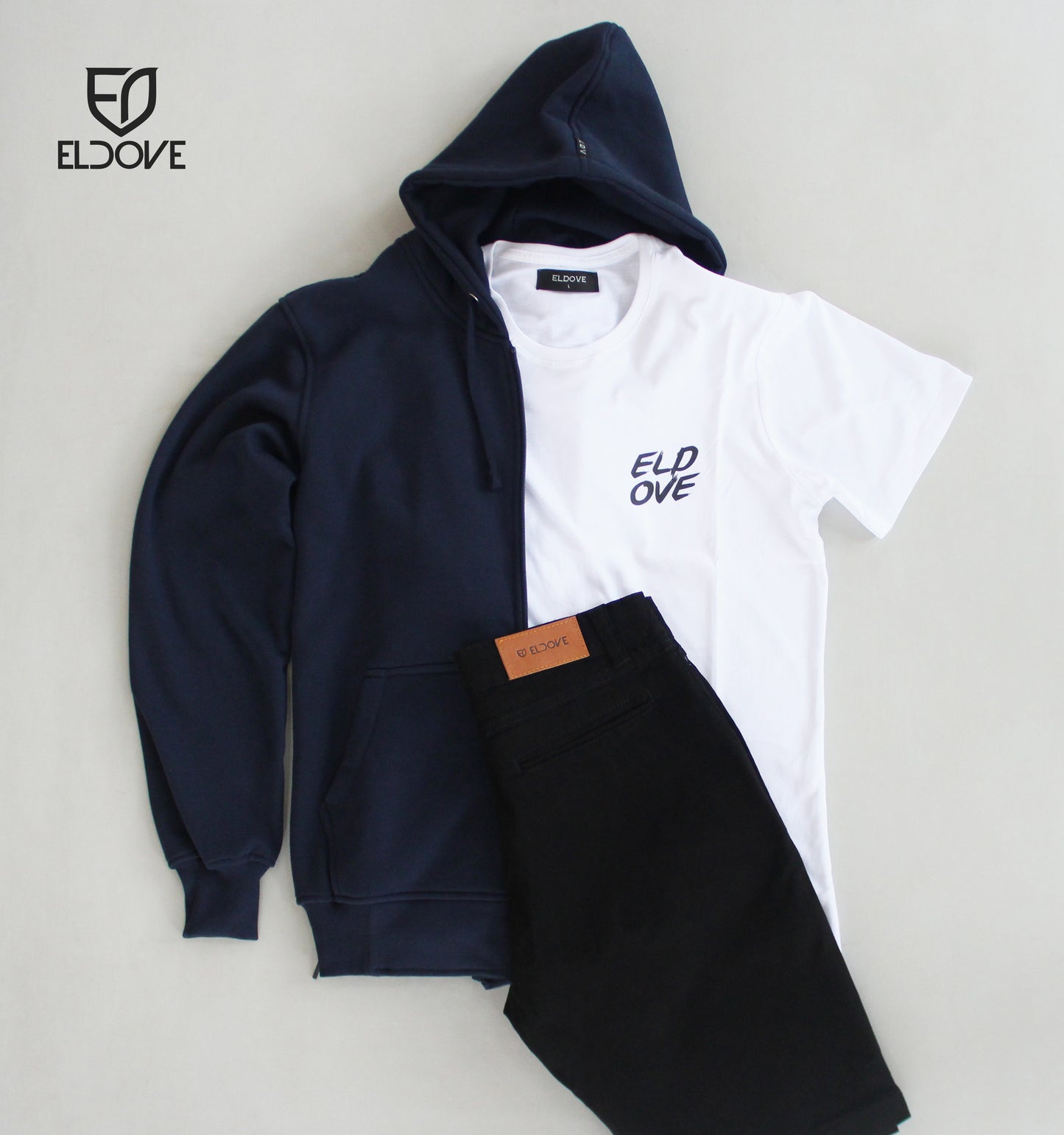 Eldove Hoodie Zipper Navy 5006