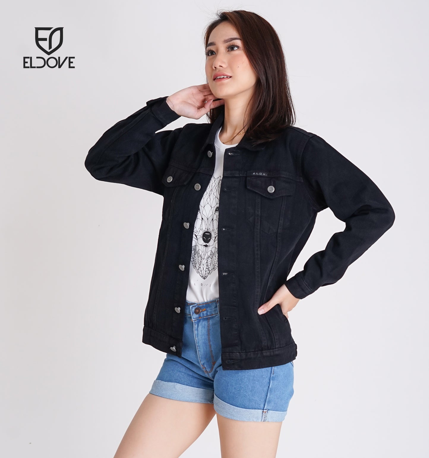 Eldove Denim Jacket Black 5033