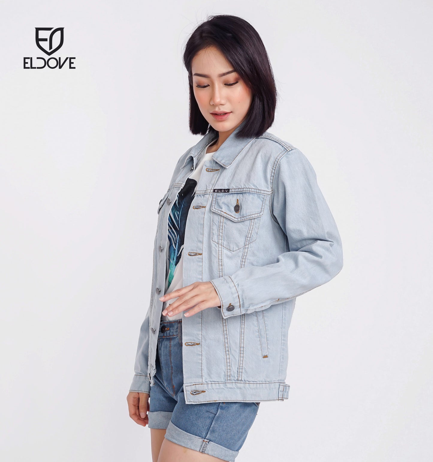 Eldove Denim Jacket Baby Blue 5087