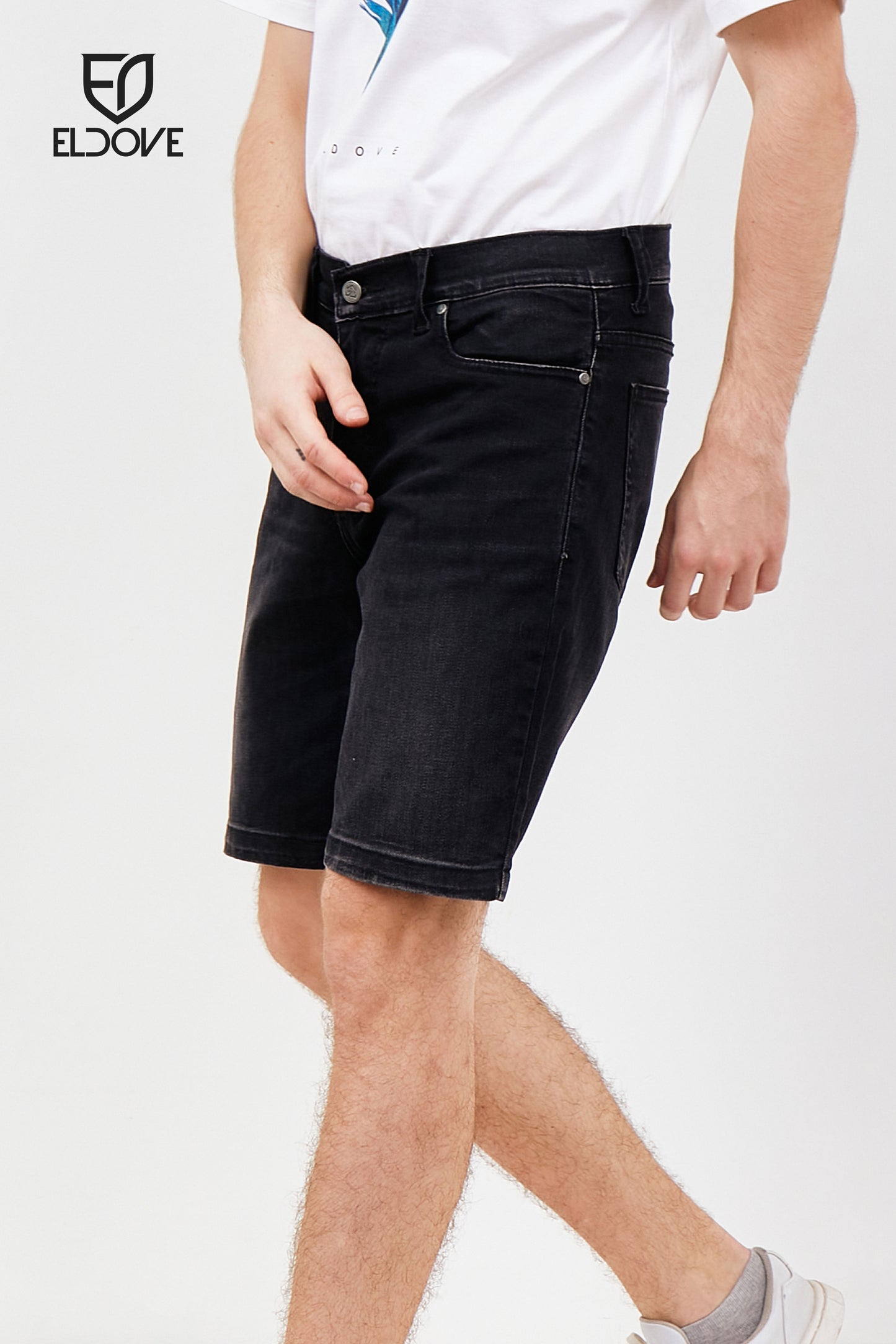 Eldove Short Denim Pants Dark Grey 2064
