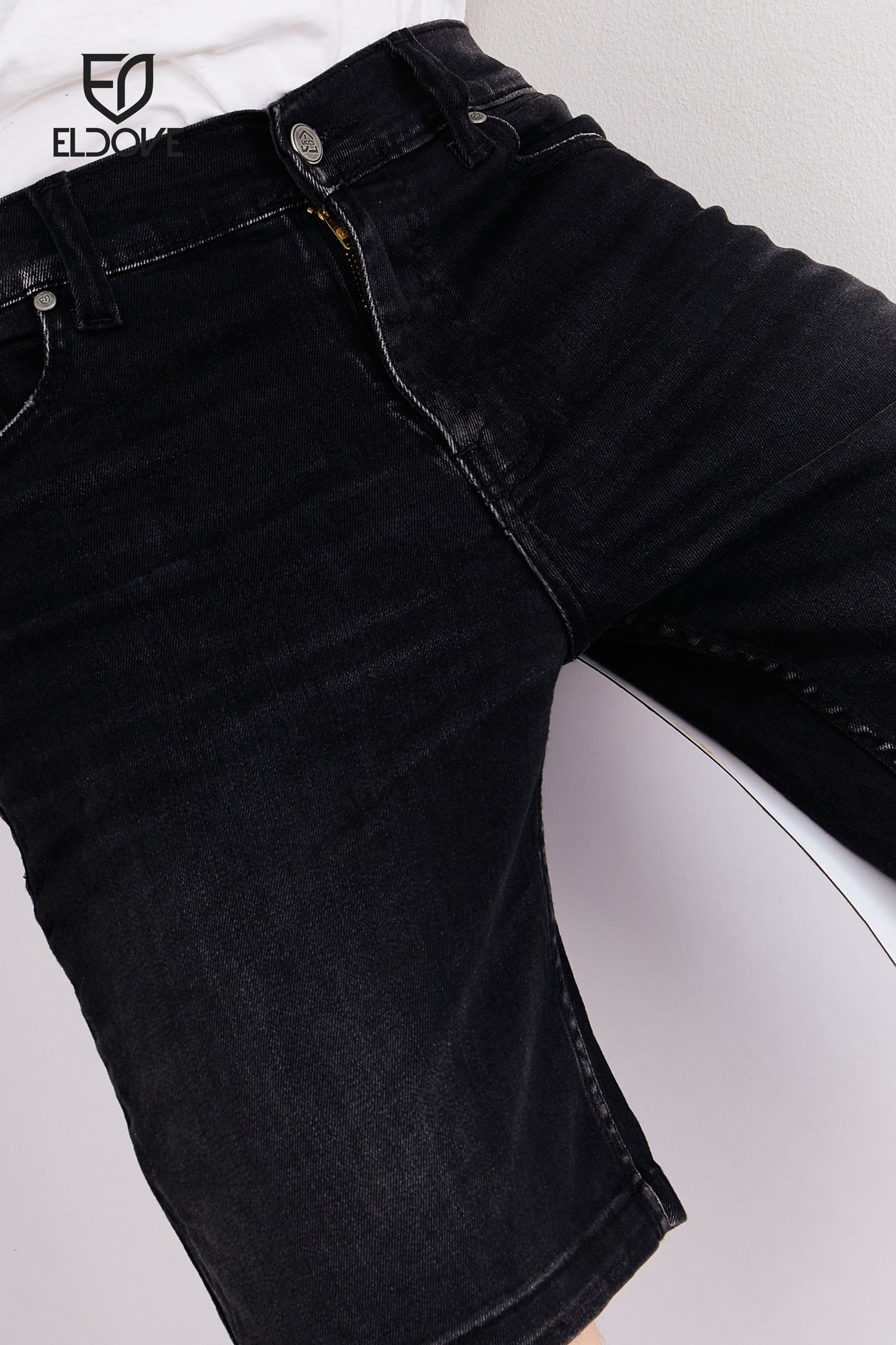 Eldove Short Denim Pants Dark Grey 2064