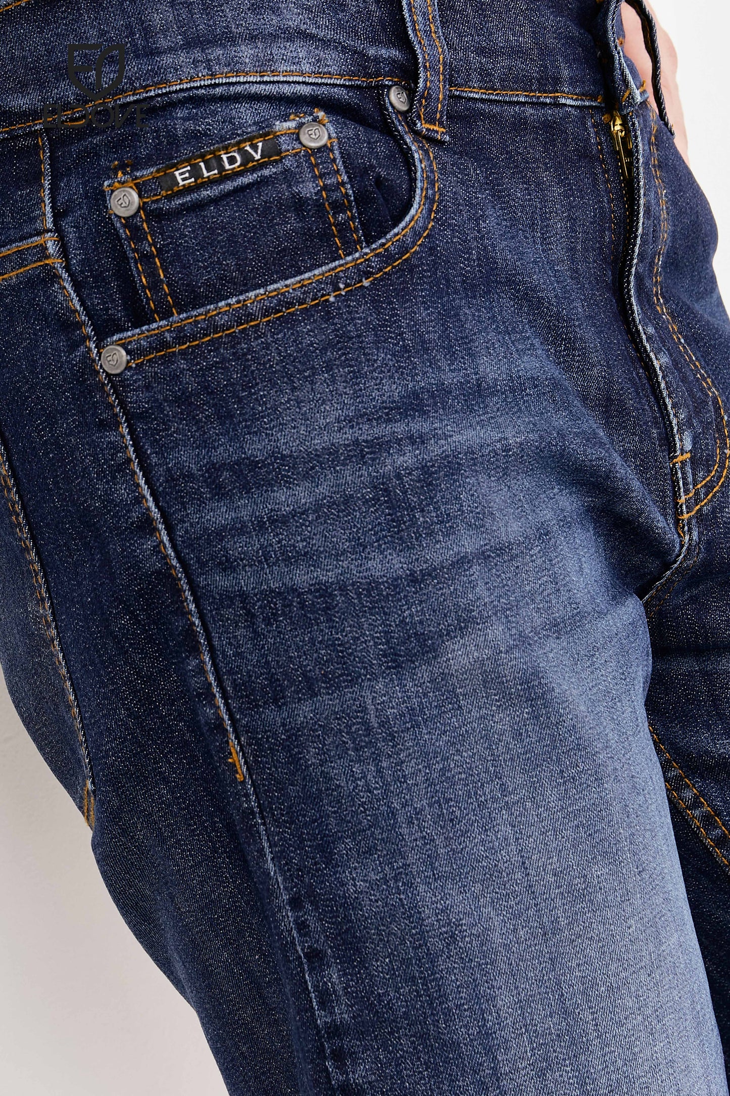 Eldove Short Denim Pants Dark Blue 2065