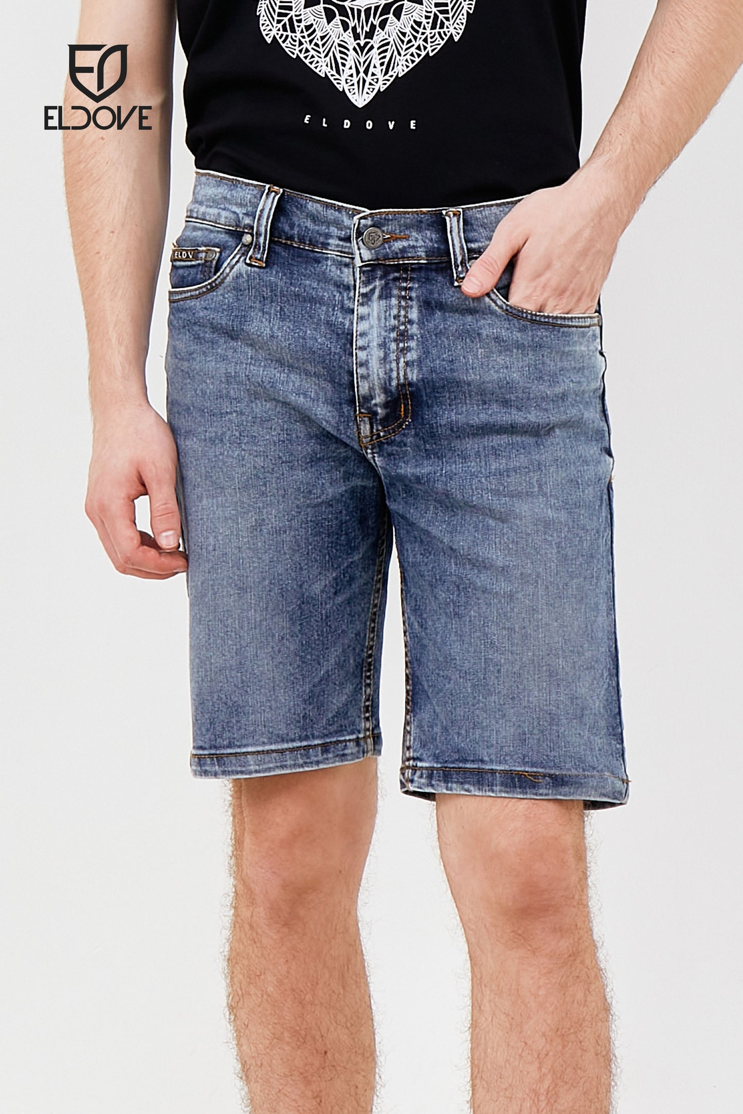 Eldove Short Denim Pants Blue Snow 2066