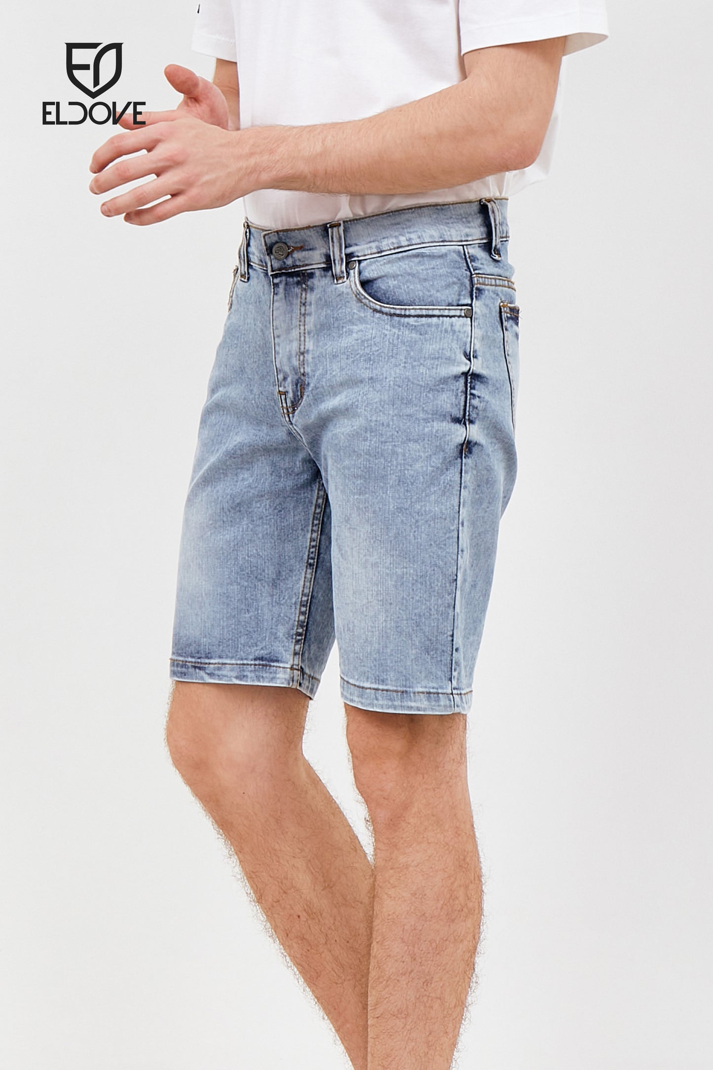 Eldove Short Denim Pants Light Blue Snow 2068