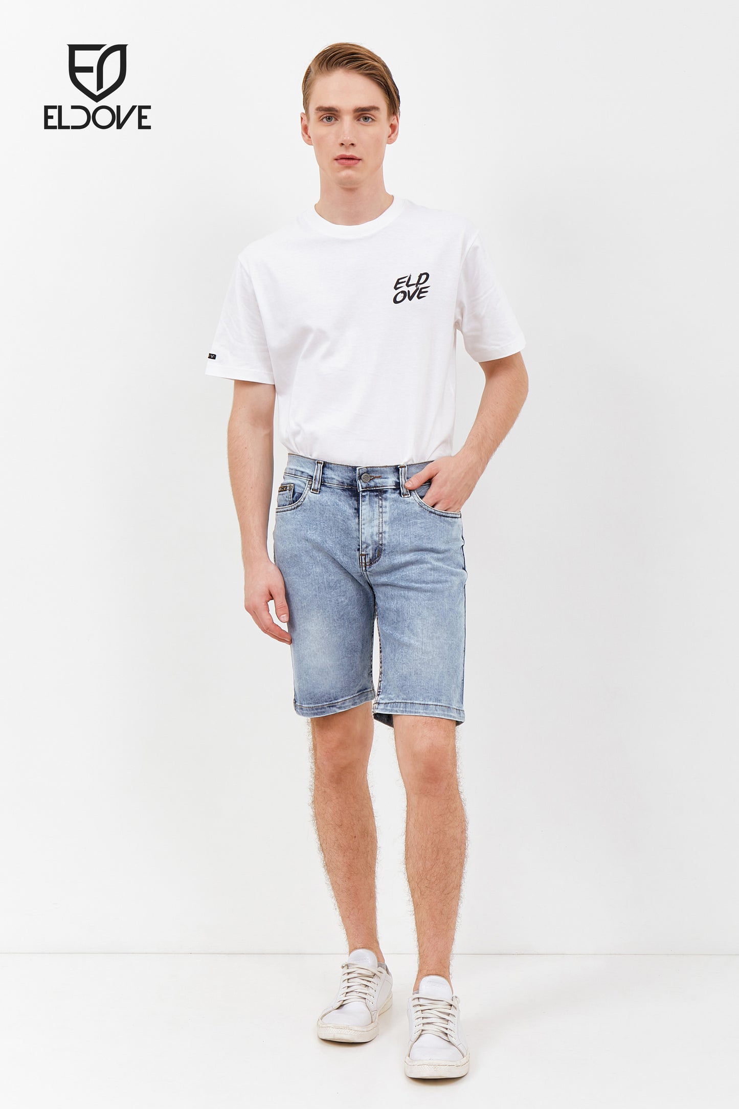 Eldove Short Denim Pants Light Blue Snow 2068