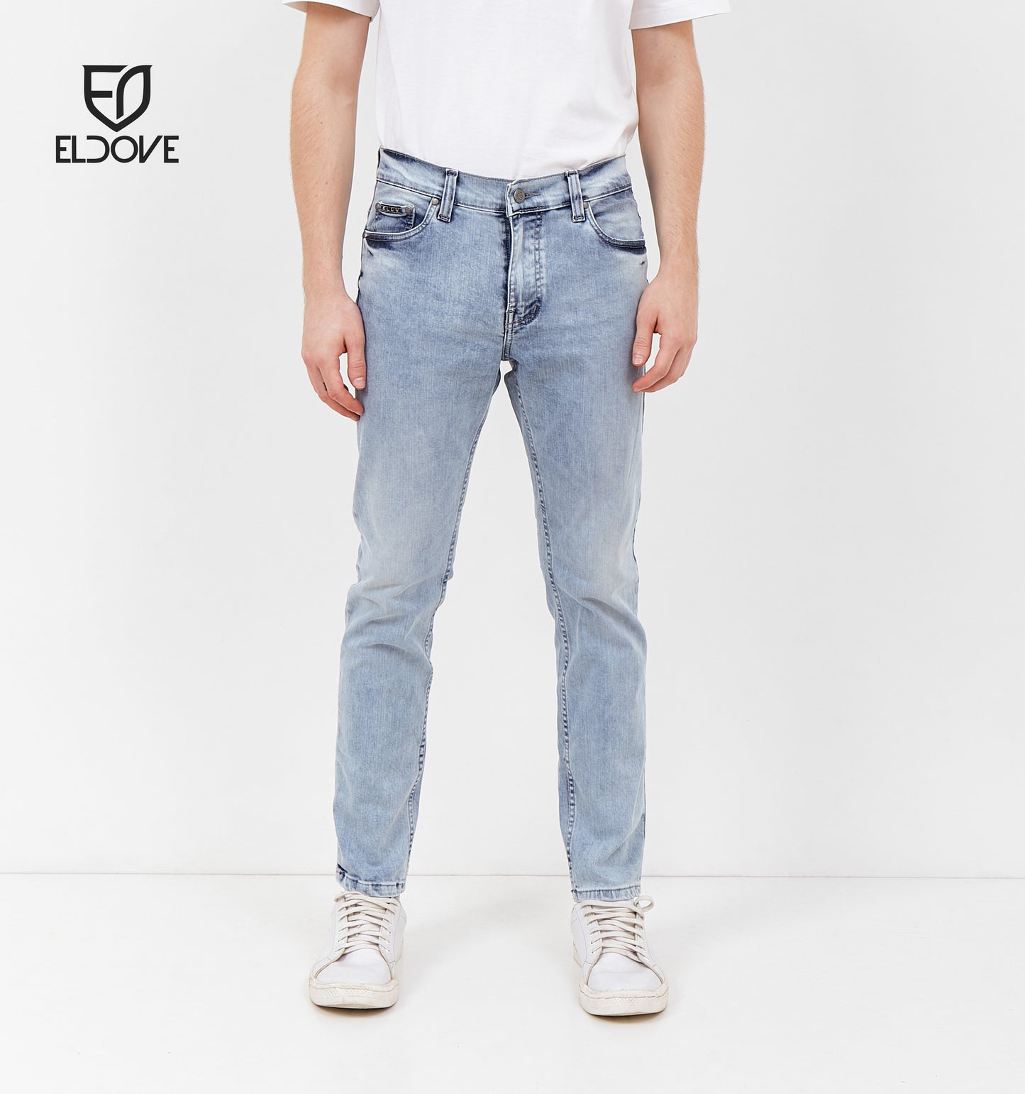 Eldove Denim Jeans Stretch Light Blue Snow 2056