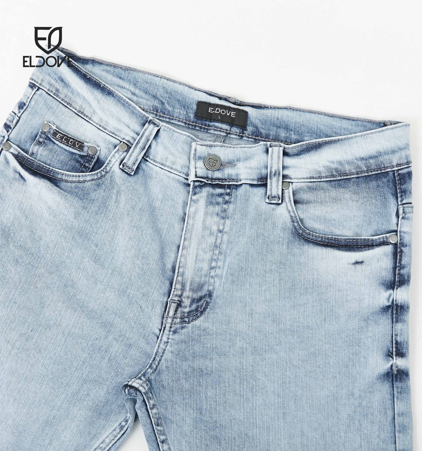 Eldove Denim Jeans Stretch Light Blue Snow 2056