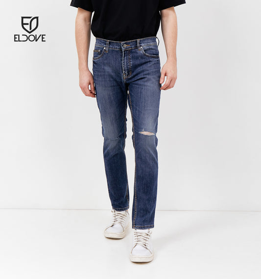 Eldove Denim Jeans Stretch Ripped Dark Blue 2062