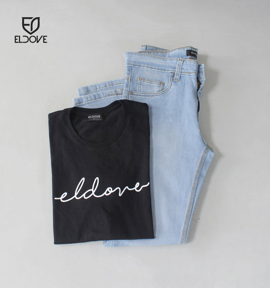 Eldove Paket Celana Jeans + Kaos 8504