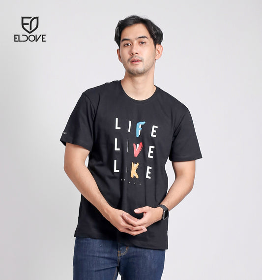 Eldove T-Shirt Life Black 7231