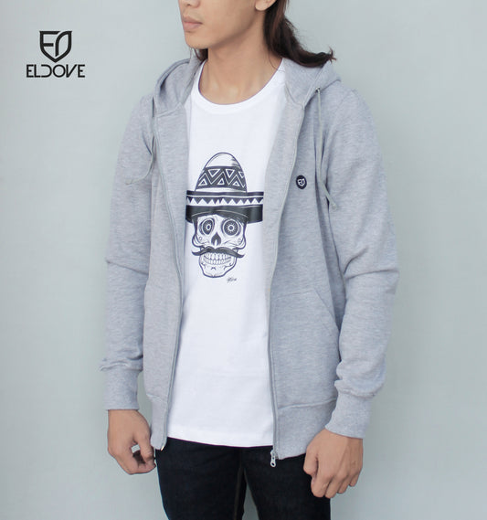 Eldove Hoodie Zipper Light Grey 5004