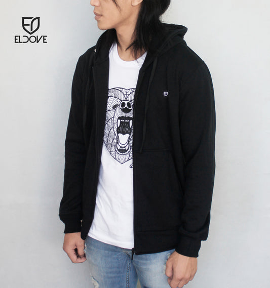 Eldove Hoodie Zipper Black 5026