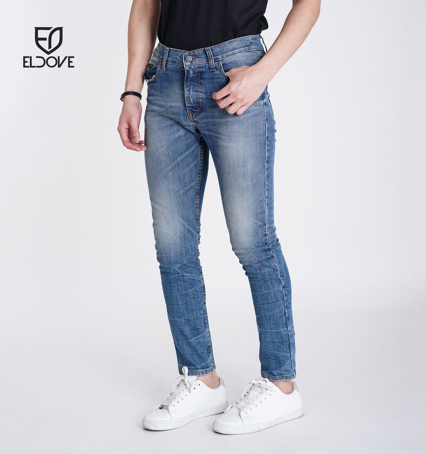 Eldove Denim Jeans Stretch Medium Blue 2039