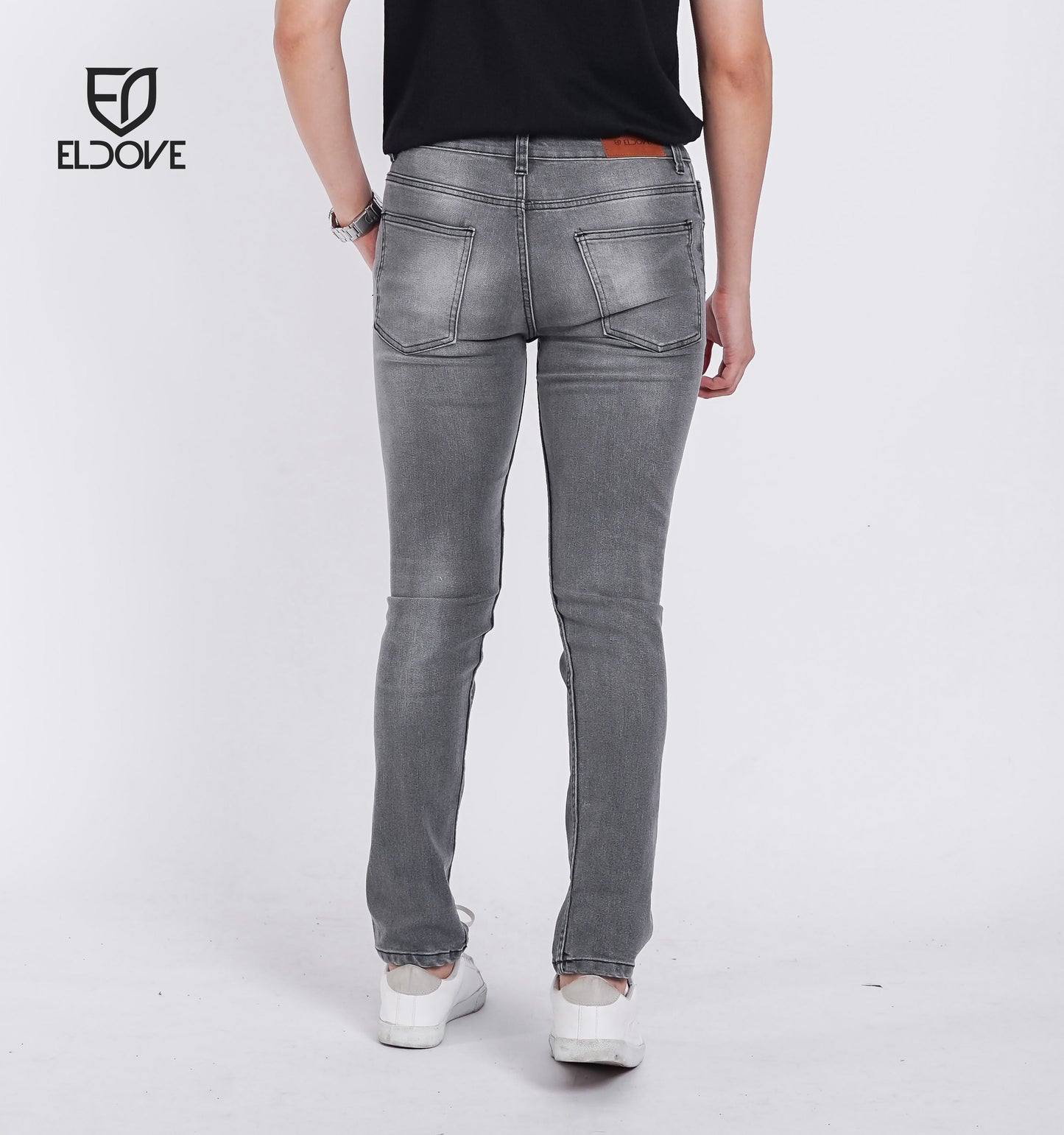 Eldove Denim Jeans Stretch Medium Grey 2042