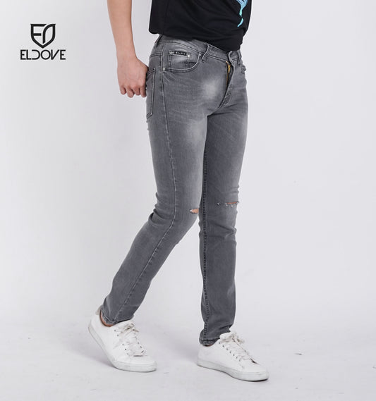 Eldove Denim Jeans Stretch Medium Grey Destroy 2044