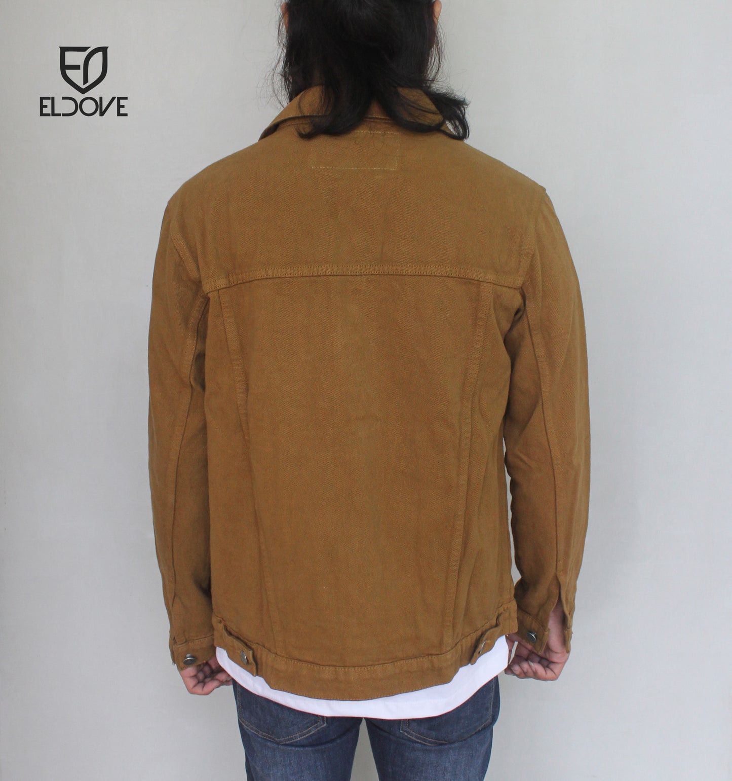 Eldove Denim Jacket Medium Brown 5082