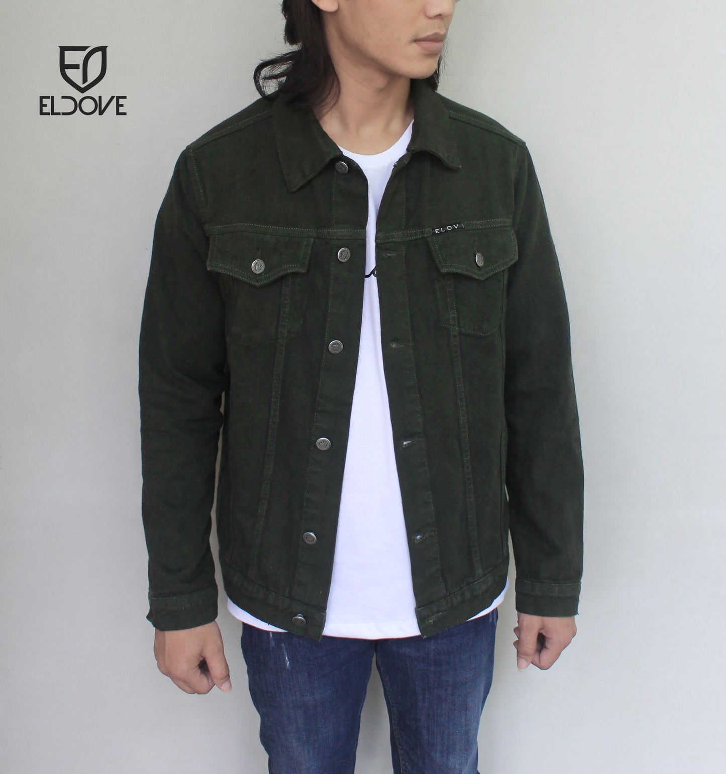 Eldove Denim Jacket Green 5083