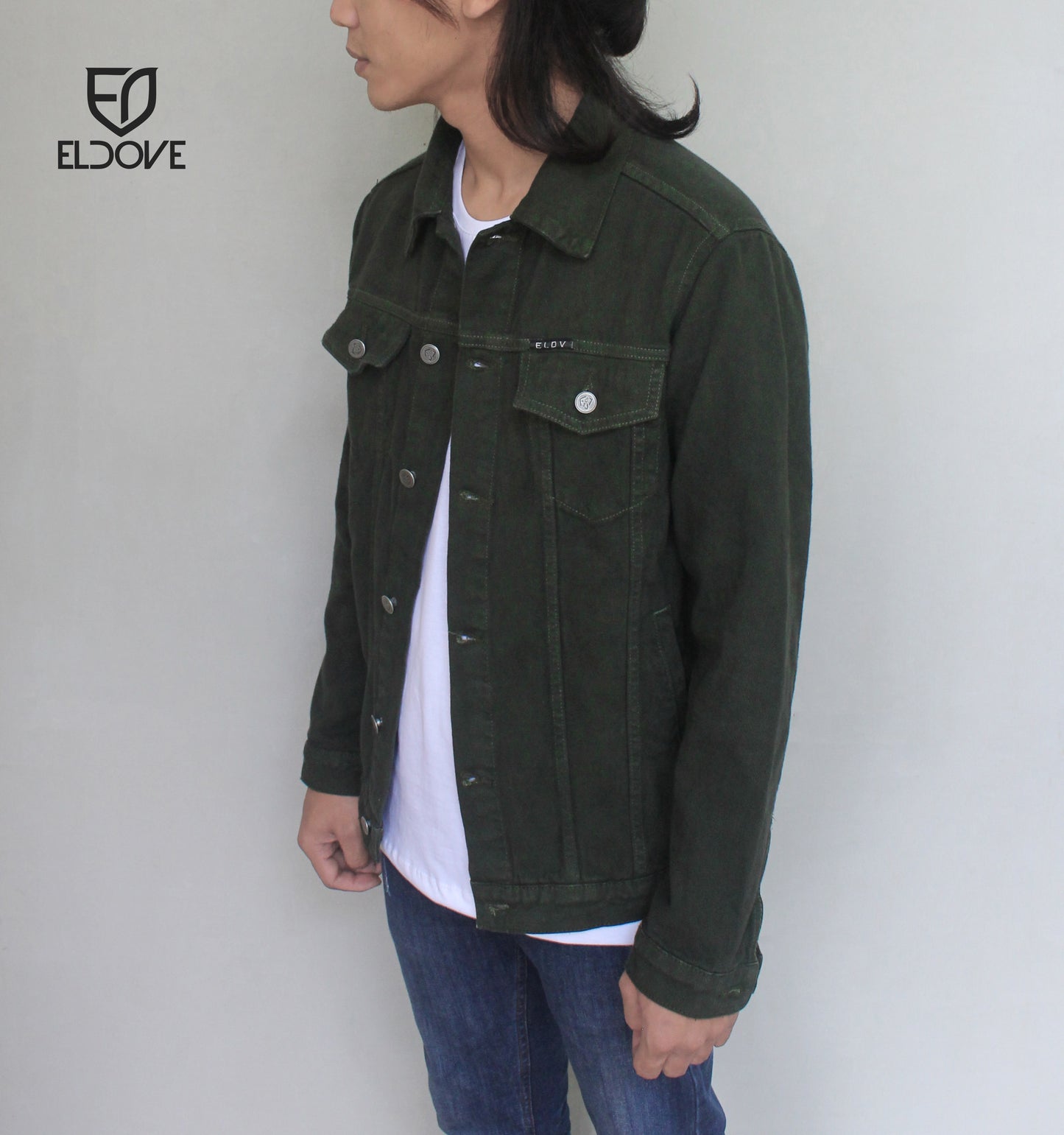 Eldove Denim Jacket Green 5083