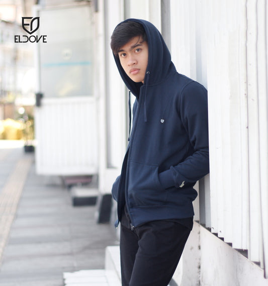 Eldove Hoodie Zipper Navy 5006