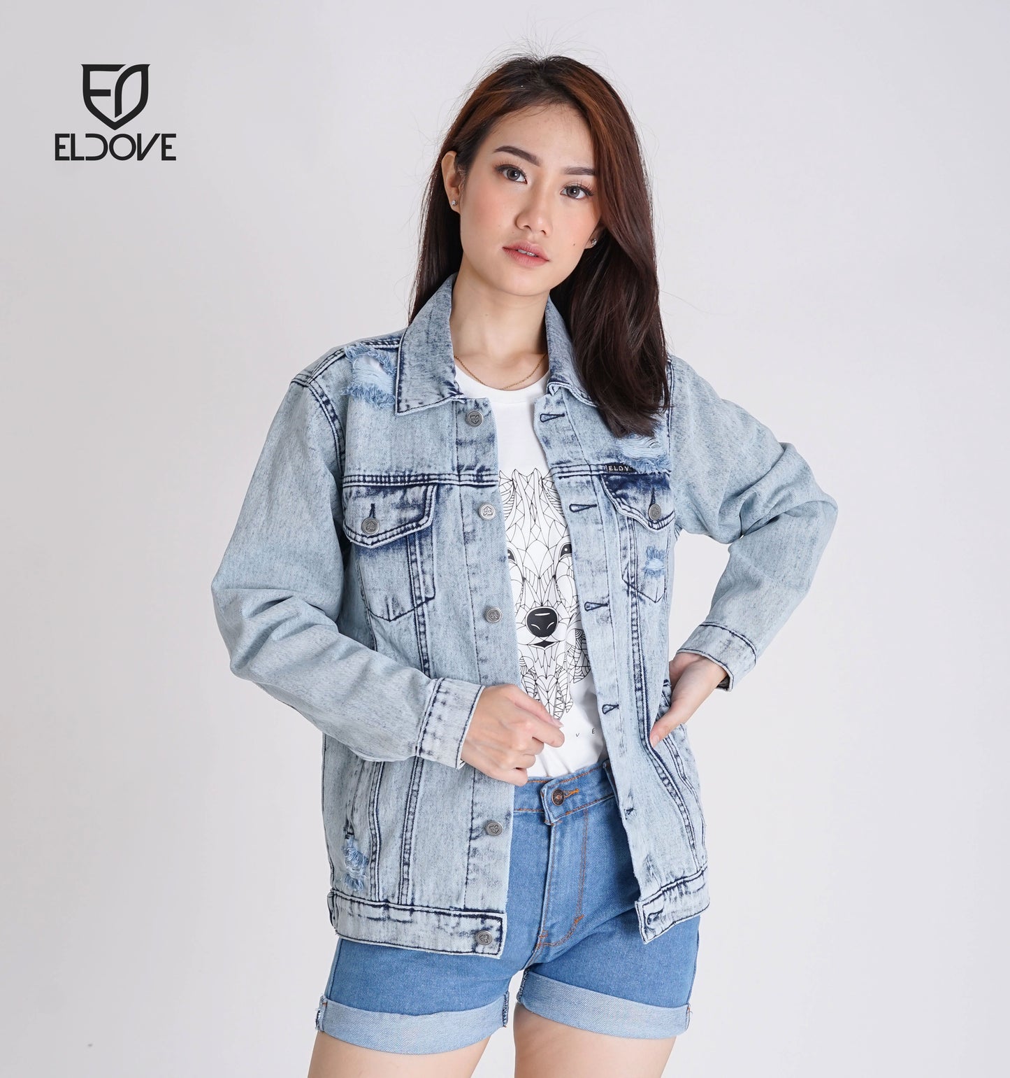 Eldove Denim Jacket Light Blue 5029