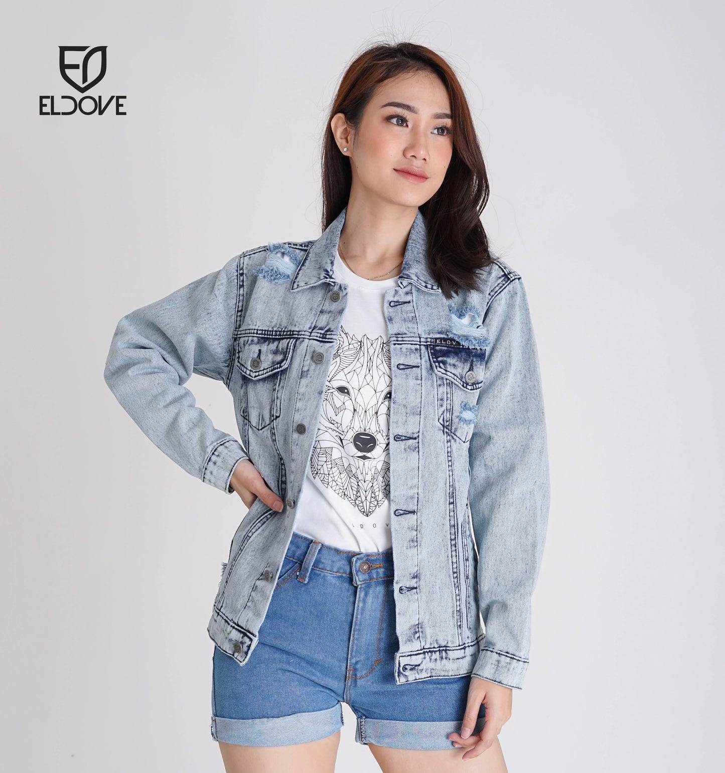 Eldove Denim Jacket Light Blue 5029