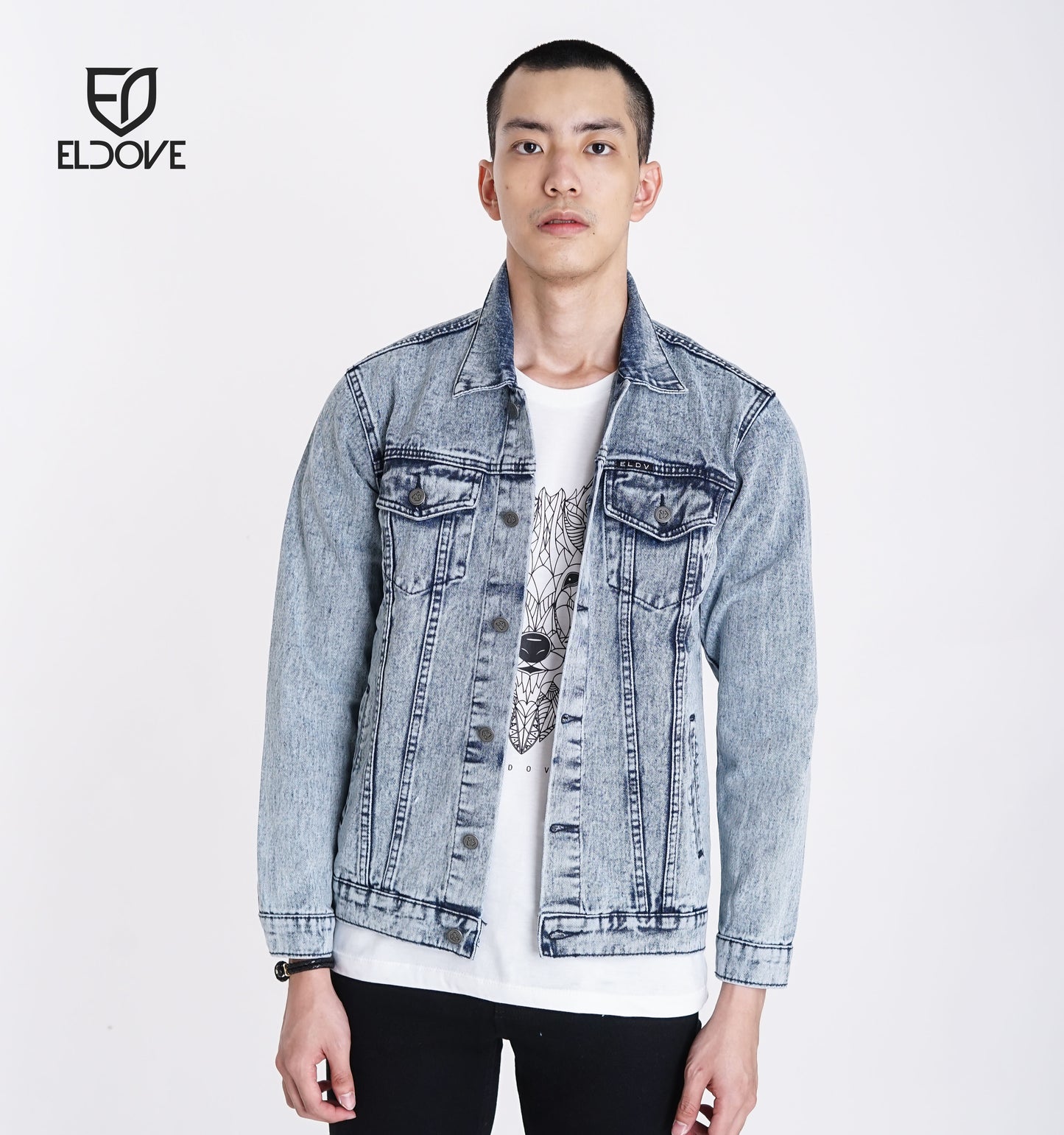 Eldove Denim Jacket Light Blue 5042