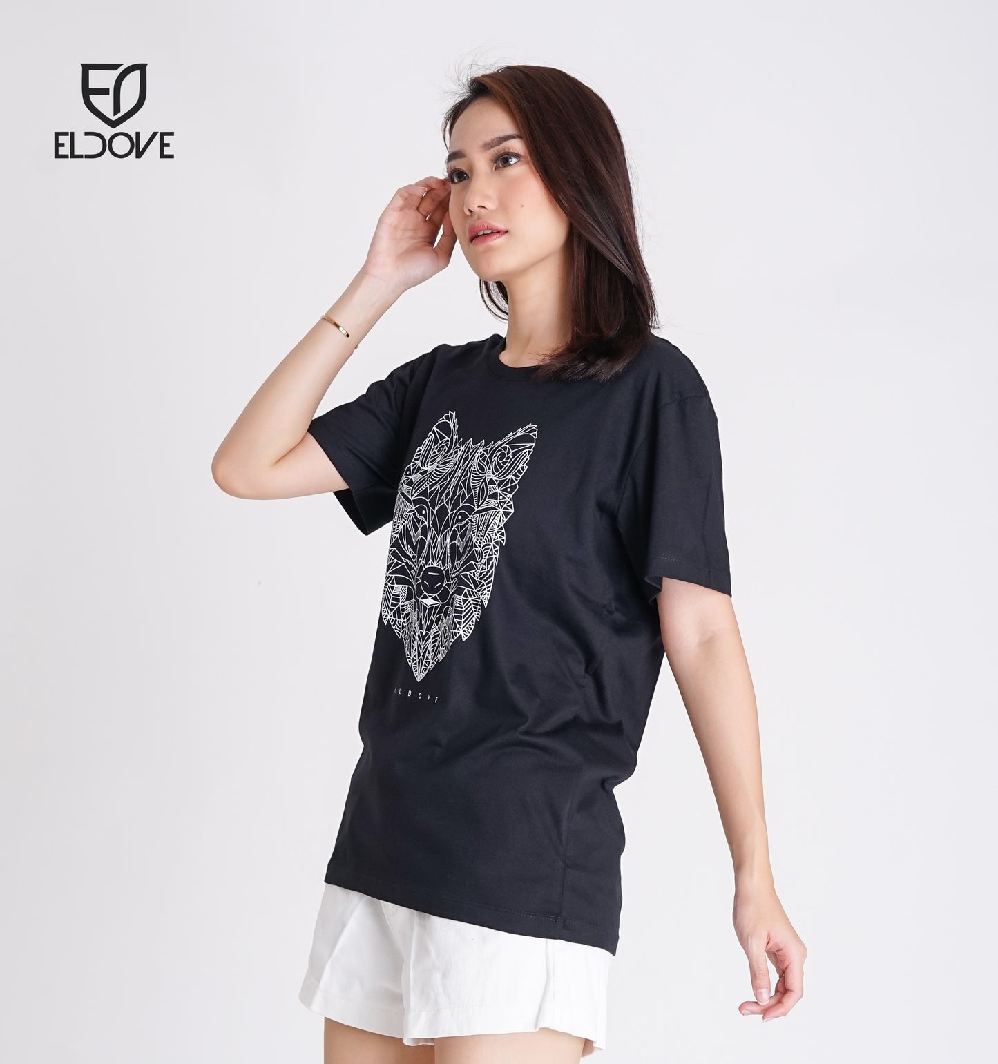 Eldove T-Shirt Wolf Black 7193