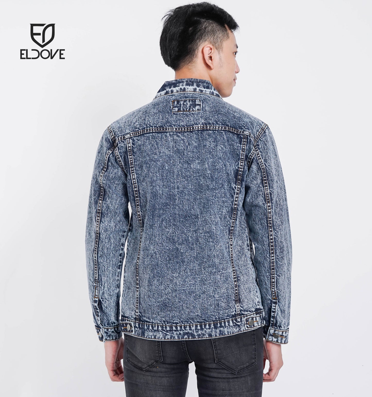 Eldove Denim Jacket Dark Blue Snow 5089