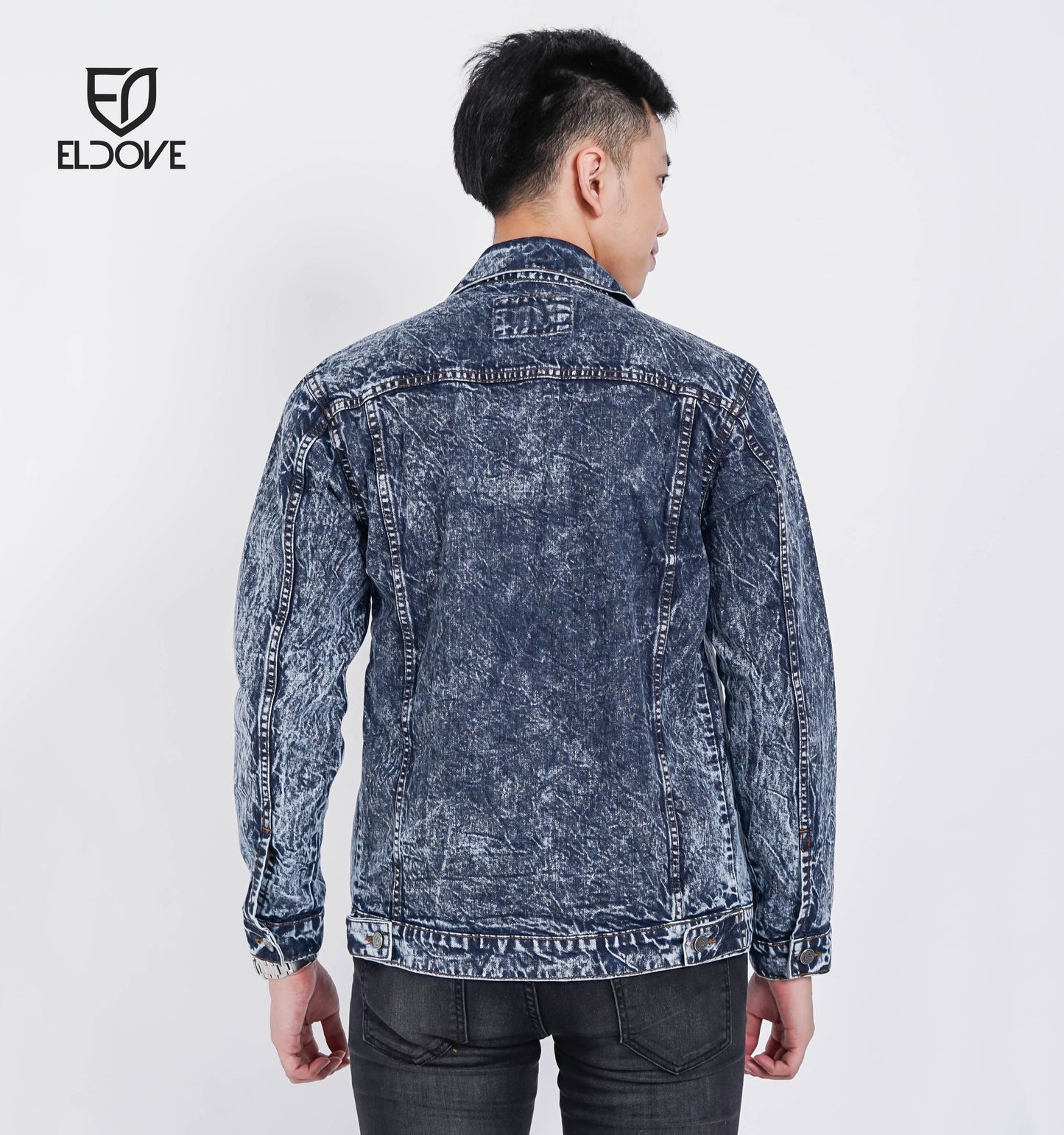 Eldove Denim Jacket Dark Blue Wringkle 5090